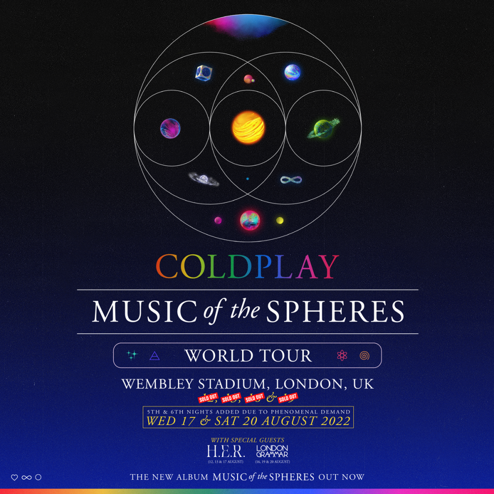 Coldplay Wembley Stadium 2022 CMS Music Media